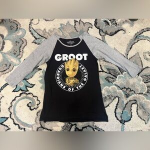 Marvel Groot Black and Gray Short Sleeve Tee Sz medium